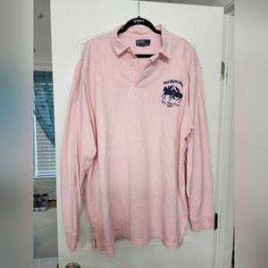 Pink Long sleeves 2 XL tall polo shirt